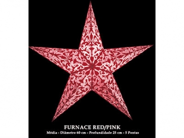 Candeeiro Estrela Starlightz Furnace Red/Pink